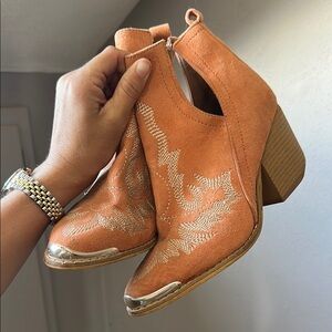 Stylish Orange Ankle Boots